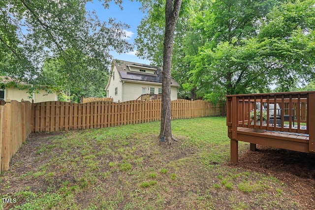 415 Dupree St, Durham, NC 27707 - view of yard featuring a wooden deck