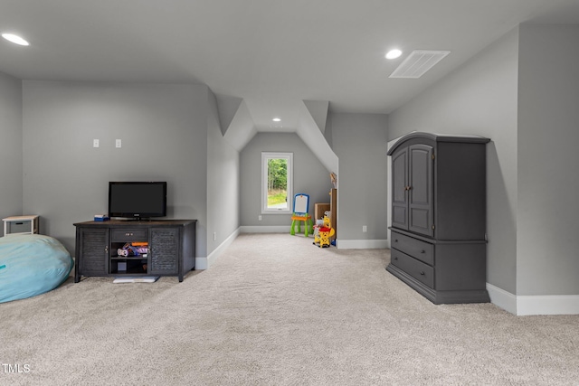 2220 Inwood Landing Ct, Raleigh, NC 27603 - recreation room featuring light carpet, recessed lighting, and baseboards