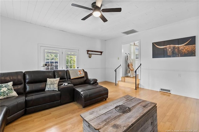 1926 Martindale Dr, Fayetteville, NC 28304 - living room with light wood-type flooring and a ceiling fan