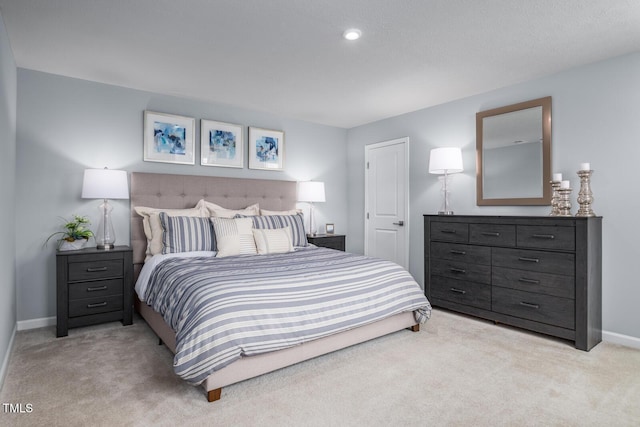 220 Gianna Dr, Lillington, NC 27546 - bedroom with light carpet, baseboards, and recessed lighting
