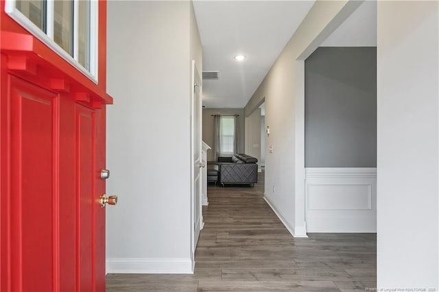 1664 Seattle Slew Ln, Hope Mills, NC 28348 - corridor featuring wood finished floors, recessed lighting, and baseboards