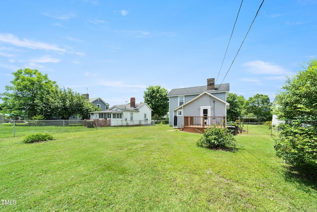 2527 Ossipee Front St, Elon, NC 27244 - view of yard featuring a deck
