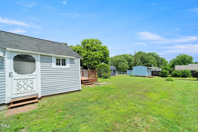 2527 Ossipee Front St, Elon, NC 27244 - view of yard with a deck