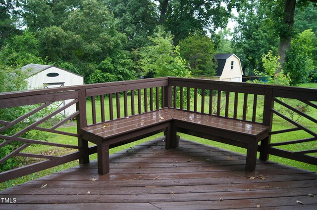 2626 Crestline Ave, Raleigh, NC 27603 - view of wooden deck