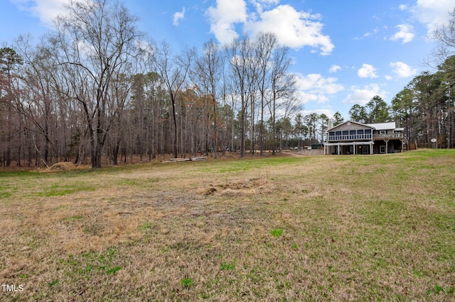 501 Enon Rd, Oxford, NC 27565 - view of grassy yard featuring a wooden deck