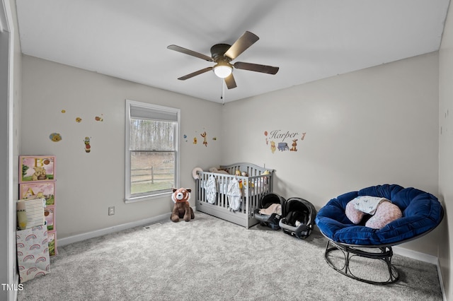 501 Enon Rd, Oxford, NC 27565 - carpeted bedroom with baseboards and ceiling fan