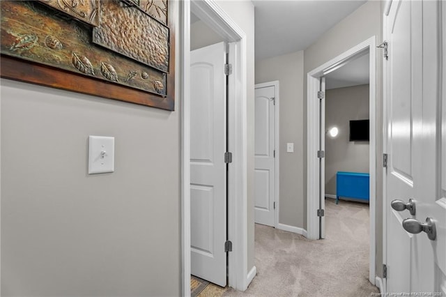 308 Hazel Dr, Stantonsburg, NC 27883 - corridor with light carpet and baseboards
