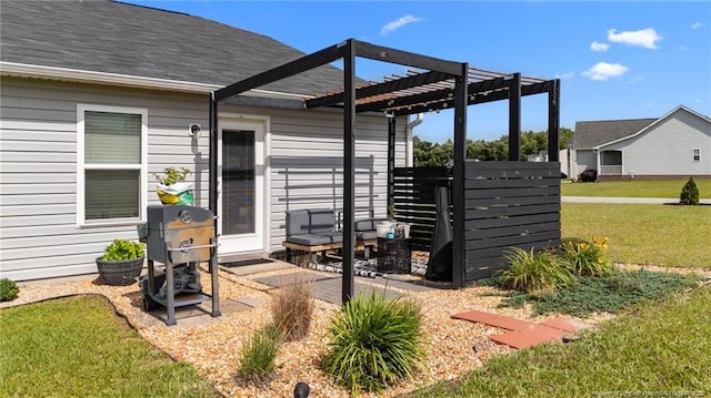 308 Hazel Dr, Stantonsburg, NC 27883 - view of patio / terrace with a pergola