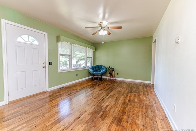 2327 Dewitt St, Sanford, NC 27330 - unfurnished room featuring ceiling fan, wood finished floors, and baseboards