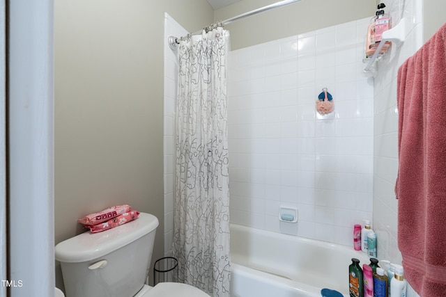 116 Hamilton Hedge Pl, Cary, NC 27519 - bathroom with toilet and shower / bathtub combination with curtain