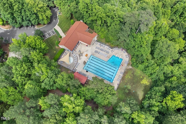 1014 Laurens Way, Knightdale, NC 27545 - bird's eye view of a pool area