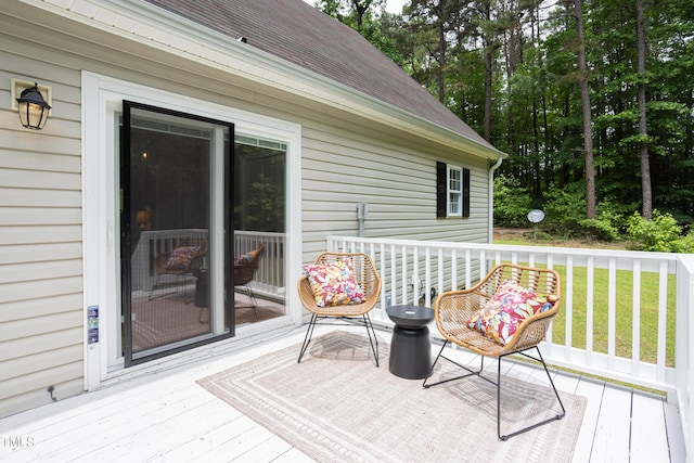 657 Lakeview Dr, Stem, NC 27581 - wooden terrace with a lawn
