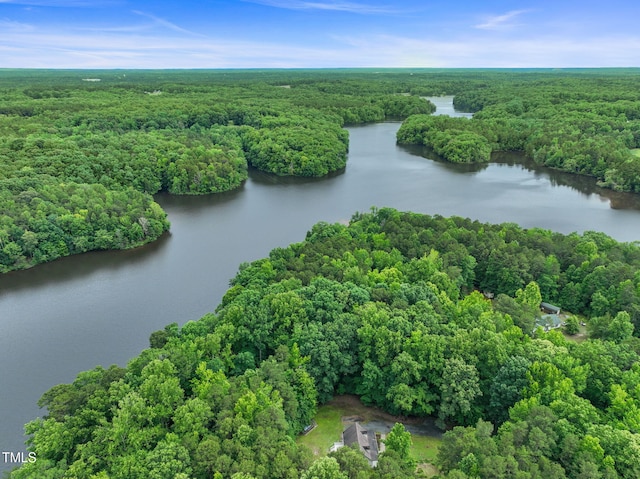 657 Lakeview Dr, Stem, NC 27581 - drone / aerial view of a heavily wooded area and a nearby body of water