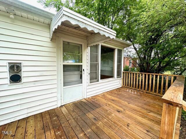 3810 Pendergrass St, Durham, NC 27704 - view of wooden deck