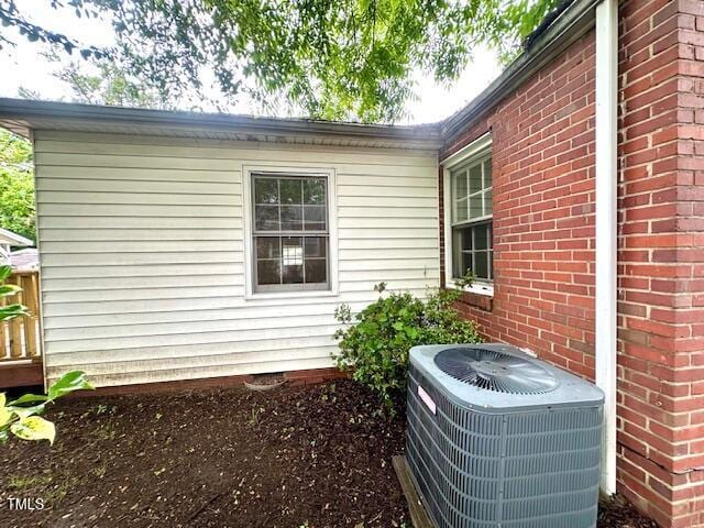 3810 Pendergrass St, Durham, NC 27704 - exterior view of cooling unit and brick siding