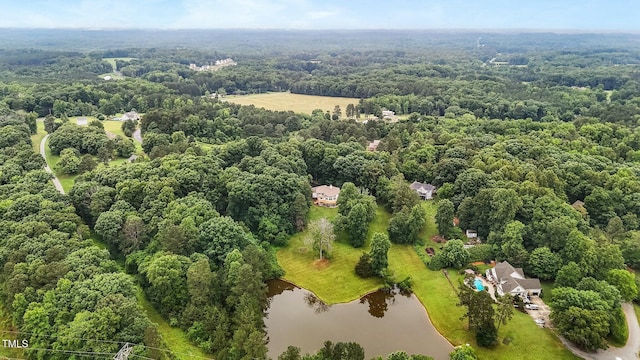7918 Dairy Ridge Rd, Mebane, NC 27302 - aerial view of a nearby body of water and a forest
