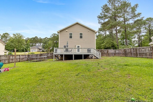 265 Tactical Dr, Bunnlevel, NC 28323 - back of property featuring a deck and stairs