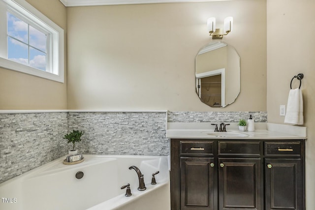 347 Country Mill Way, Fuquay Varina, NC 27526 - bathroom featuring vanity and a garden tub