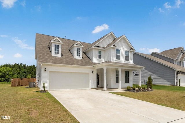116 Hayfield Dr, Lillington, NC 27546 - view of front of house featuring covered porch and concrete driveway