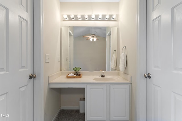 118 Setter Pt, Clayton, NC 27520 - bathroom featuring ceiling fan and vanity