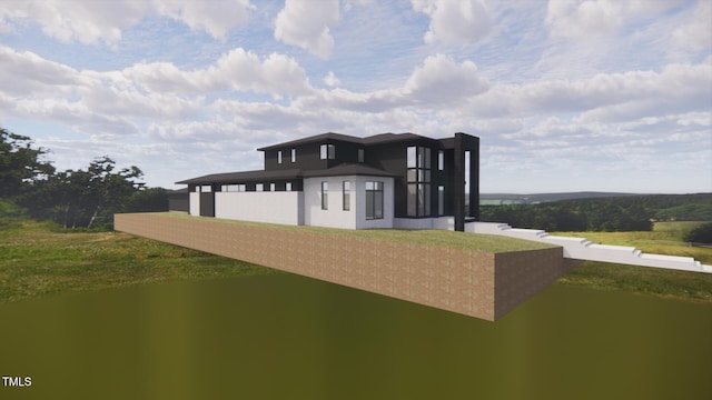 1021 Ferson, Apex, NC 27519 - contemporary home with a water view and stucco siding