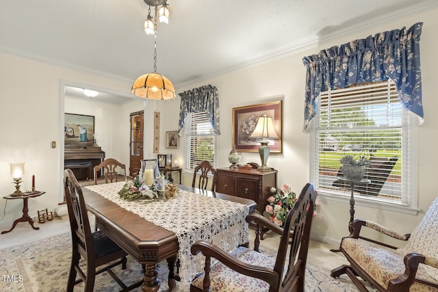 6517 Whitted Rd, Fuquay Varina, NC 27526 - dining area with light colored carpet and crown molding