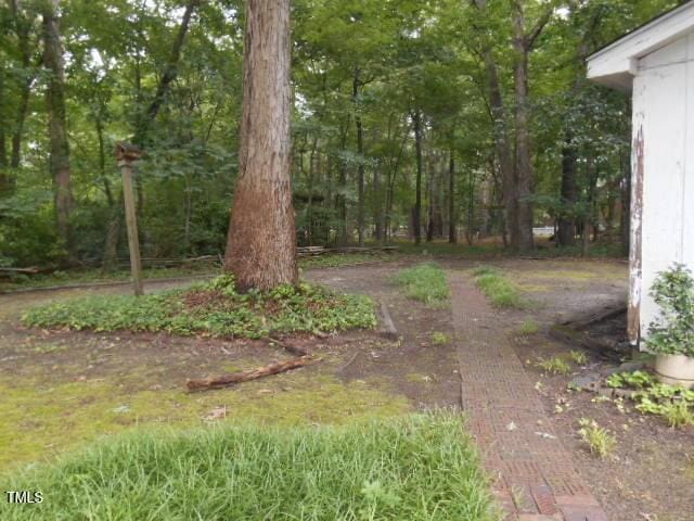 6517 Whitted Rd, Fuquay Varina, NC 27526 - view of yard with a wooded view