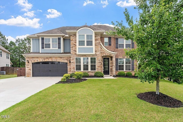 2333 Lantern Walk Ln, Wake Forest, NC 27587 - view of front of home featuring driveway, a garage, and central AC unit