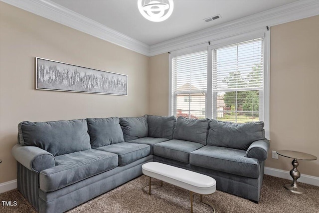 2333 Lantern Walk Ln, Wake Forest, NC 27587 - living area featuring carpet floors, baseboards, and ornamental molding