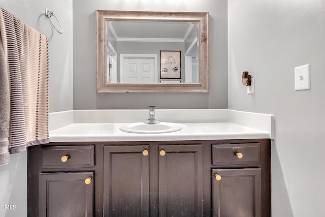 144 Shawnee Dr, Louisburg, NC 27549 - bathroom featuring crown molding and vanity