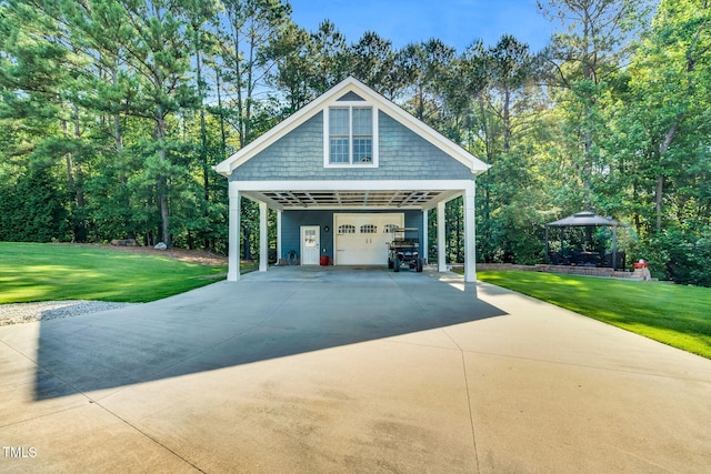 227 Paraggi Ct, Clayton, NC 27527 - garage with a garage and view of wooded area
