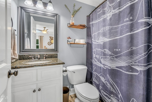 227 Paraggi Ct, Clayton, NC 27527 - full bathroom with toilet, vanity, and a shower with shower curtain