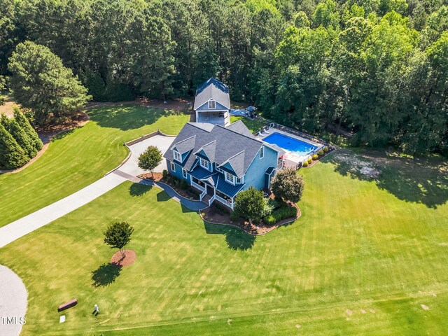 227 Paraggi Ct, Clayton, NC 27527 - aerial view of property and surrounding area with a forest