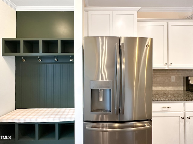 6536 Perry Creek Rd, Raleigh, NC 27616 - mudroom featuring ornamental molding
