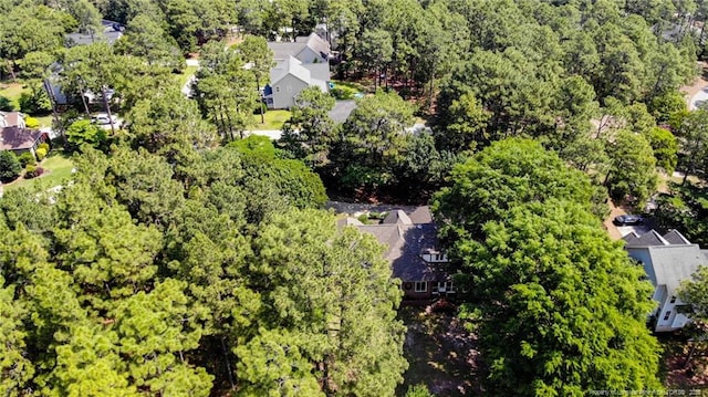 259 Golf Dr, Sanford, NC 27332 - aerial view of residential area featuring a heavily wooded area