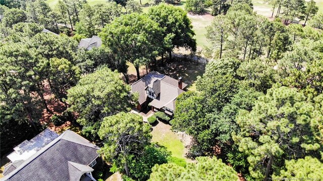 259 Golf Dr, Sanford, NC 27332 - view from above of property with a tree filled landscape