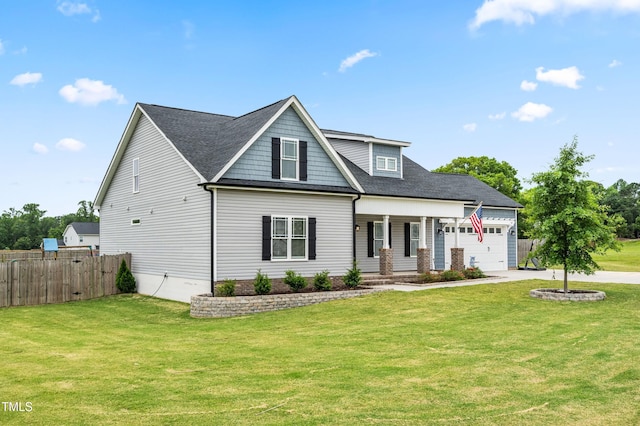 137 Clydes Point Way, Wendell, NC 27591 - view of front of property featuring an attached garage, concrete driveway, covered porch, and a shingled roof