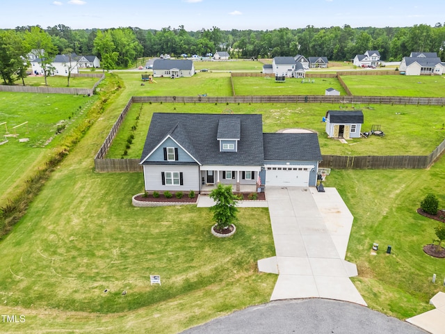 137 Clydes Point Way, Wendell, NC 27591 - view from above of property with a tree filled landscape