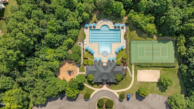 648 Long Melford Dr, Rolesville, NC 27571 - bird's eye view of a pool