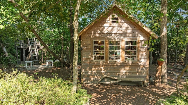 648 Long Melford Dr, Rolesville, NC 27571 - view of shed with stairs