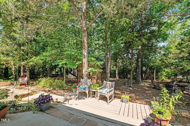 648 Long Melford Dr, Rolesville, NC 27571 - view of wooden terrace