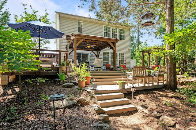 648 Long Melford Dr, Rolesville, NC 27571 - back of property featuring a deck