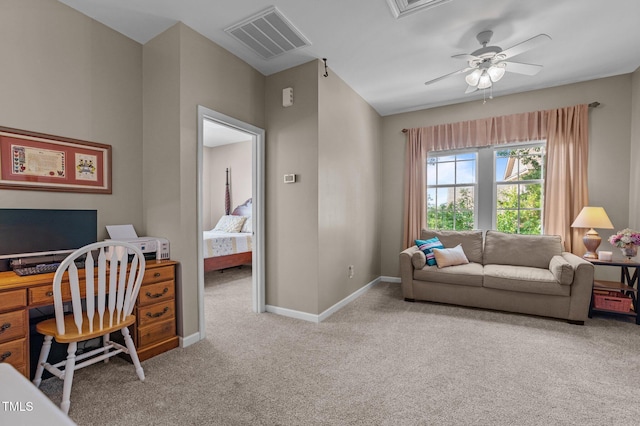 648 Long Melford Dr, Rolesville, NC 27571 - home office with carpet flooring, ceiling fan, and baseboards