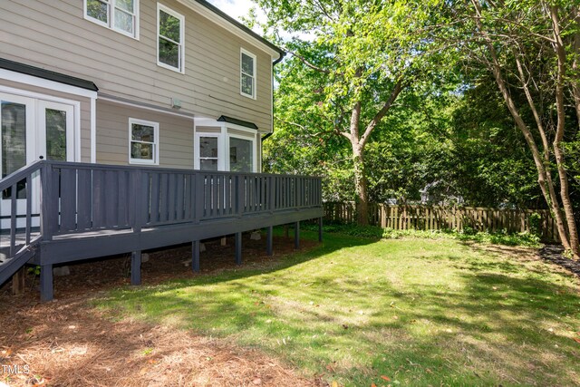 3317 E Jameson Rd, Raleigh, NC 27604 - view of yard featuring a deck