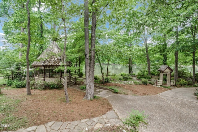 1164 Keith Hills Rd, Lillington, NC 27546 - view of yard with a gazebo and view of wooded area