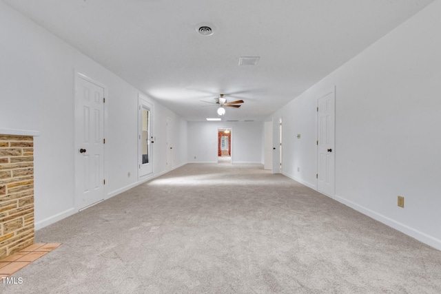 1164 Keith Hills Rd, Lillington, NC 27546 - unfurnished room featuring ceiling fan, light colored carpet, and baseboards