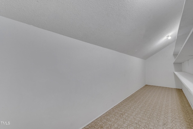 1164 Keith Hills Rd, Lillington, NC 27546 - additional living space featuring lofted ceiling, a textured ceiling, and light carpet