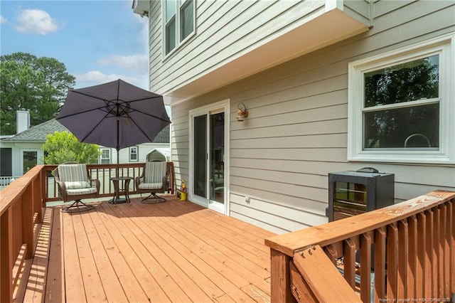 3538 Gables Dr, Fayetteville, NC 28311 - view of wooden deck