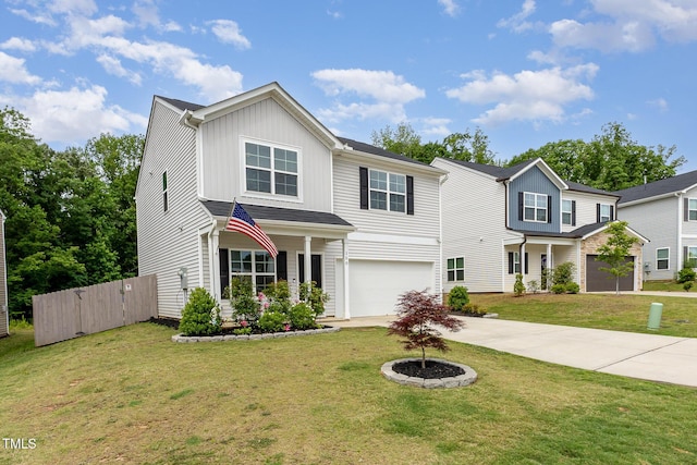 150 Sherrill Place Ln, Garner, NC 27529 - traditional home with an attached garage and concrete driveway
