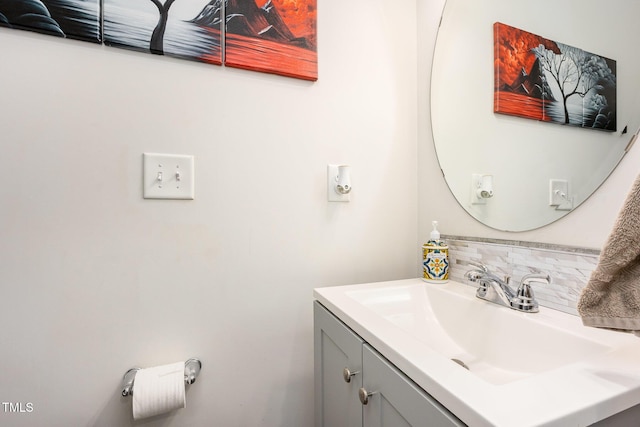 150 Sherrill Place Ln, Garner, NC 27529 - bathroom with vanity and backsplash